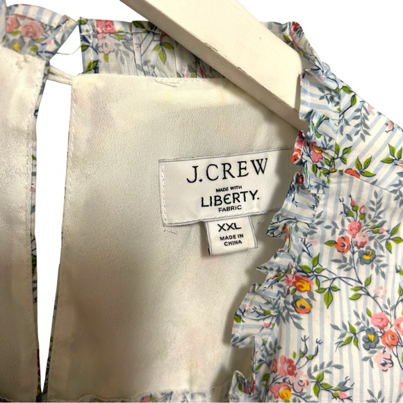 J. Crew x Liberty XXL Tiered Ruffle Dress Winding Roses  print Cottagecore - Picture 7 of 16